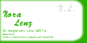 nora lenz business card